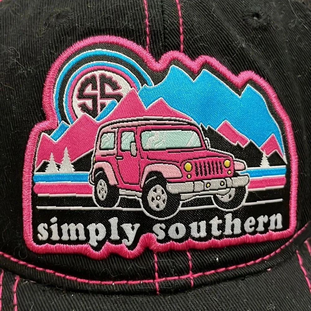 SIMPLY SOUTHERN Baseball Cap Hat Ladies Pink Adjustable Trucker